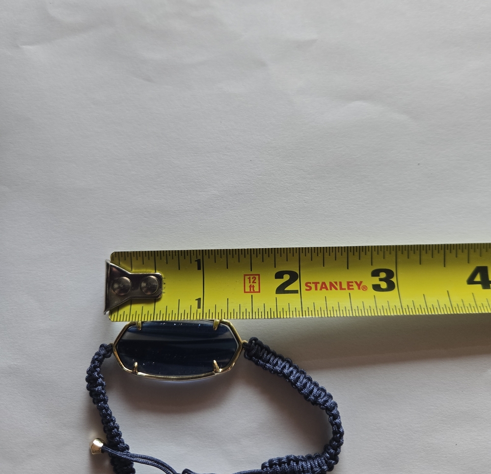 Nwt Kendra ScottGold-Plated Blue Stone Adjustable Bracelet - Picture 4 of 5